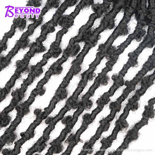 salon faux locs crochet Hair pre twisted Long Butterfly Locs hair braids extension water wave crochet hair